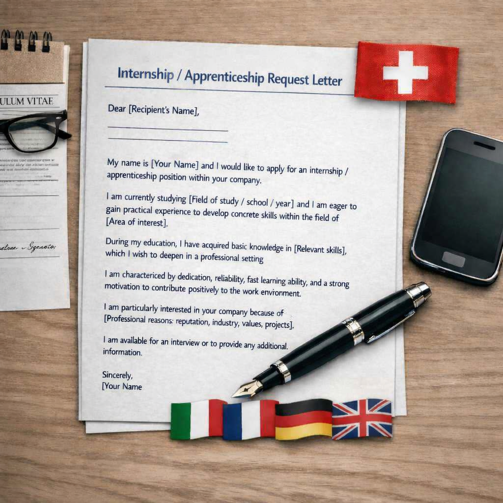 Lettera di Richiesta per Stage / Apprendistato