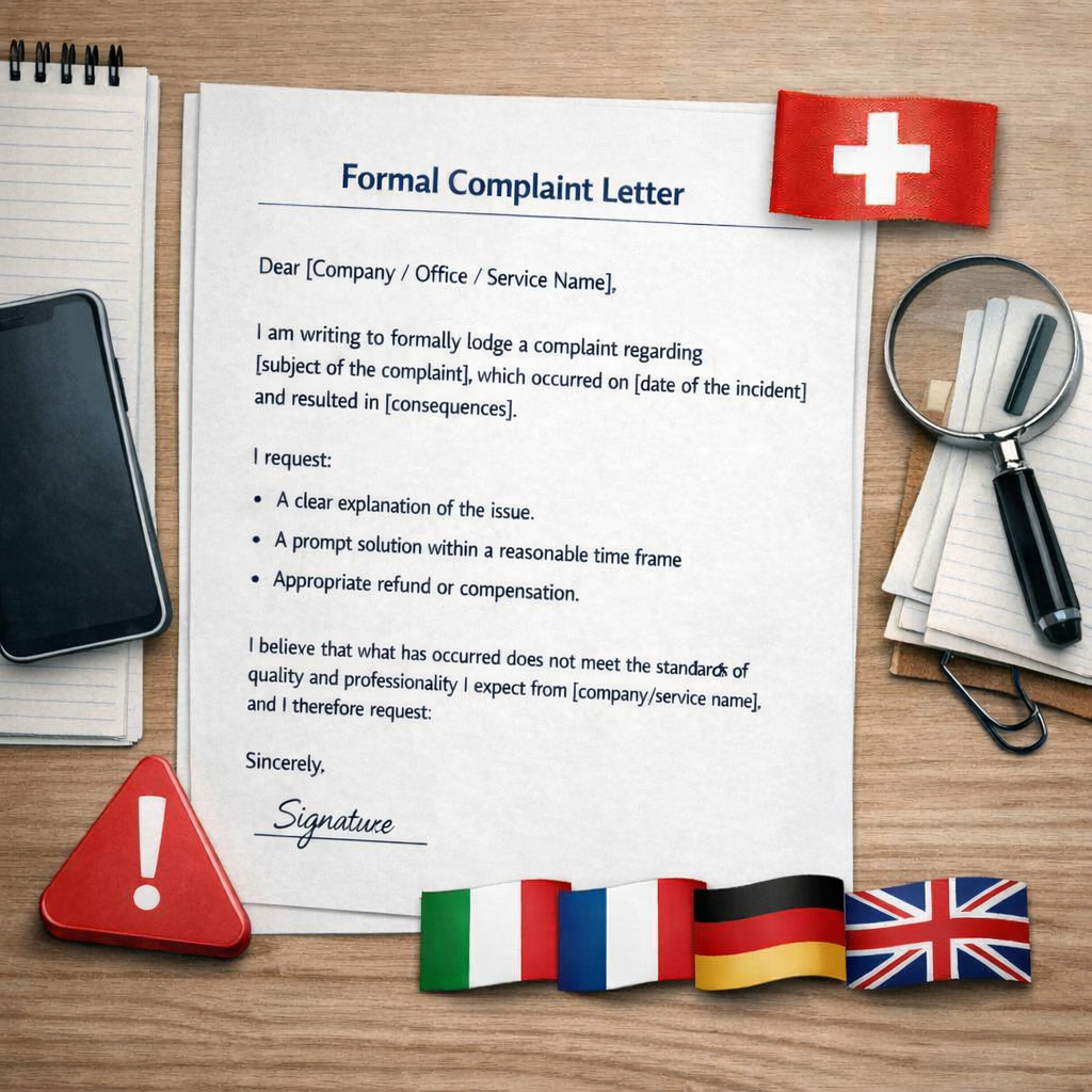 Lettre de Réclamation Formelle