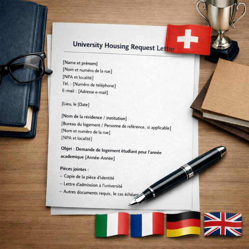 Lettre de Demande de Logement Universitaire