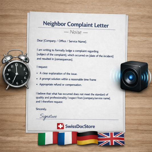Lettera ai Vicini per Reclamo Rumori