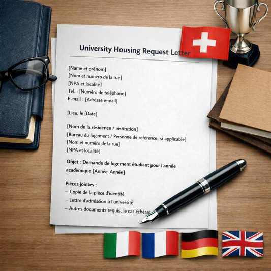 Anschreiben für die Beantragung eines Universitätswohnheims